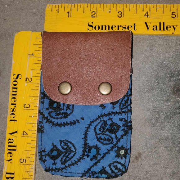 🌎👽 Free People Boho Embroidered Repurposed vtg banjara hippie Wallet card case - Picture 2 of 16